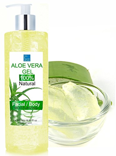 100% Natural Gel de Aloe Vera Puro de Canarias Hidratante Rostro Cuerpo Dispensador 500 ml - DEPILACIÓN - Acondicionador Gel Cabello -Ultra Concentrado Puro Después del Sol