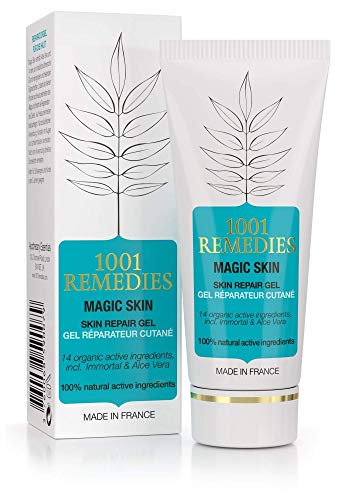 1001Remedies Crema Antimanchas Facial - Acne Tratamiento, Anti Acne Gel Aloe Vera Con Arbol de Té y 14 Aceites Esenciales - Antimanchas Facial y Corporal, 100% Natural y sin Parabenos