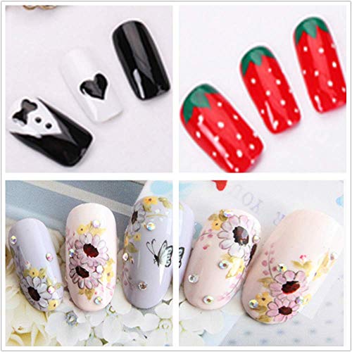 12 Unids 3D 8g Gel Nail Art Pintura Gel Diseños Pintura Dibujo Gel Empapa de UV LED Manicure con cepillo