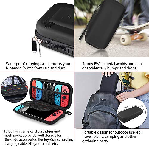 16 en 1 Kit de Accesorios para Nintendo Switch, Funda para Nintendo Switch, Funda Protectora de Silicona | Funda de Transparente | Protector de Pantalla | Tapas para Joystick | Soporte Ajustable