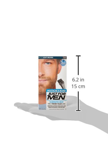 2 x Just For Men Brush In Colour Gel Natural Light Brown (M25) Facial Hair 42g