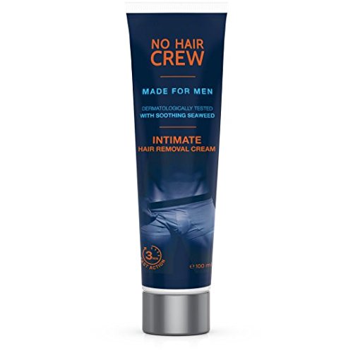 2 x NO HAIR CREW Crema Depilatoria Íntima Premium - Extra Suave Hecha Para Hombres - Conjunto de 2-200ml