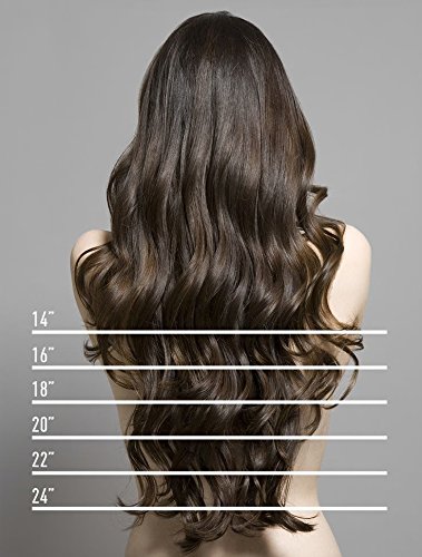 20"(50cm) Extensiones de Cabello Natural con Hilo Invisible Sin Clip Pelo Sintético Una Pieza Rizada Onduada Postizos Pelucas (90g,Marrón Claro mezcla Rubio Ceniza)