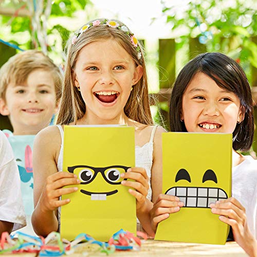 36 Bolsas de Regalo de Emoji - Bolsas Detalles y golosinas Ideal para Navidad Fiestas y cumpleaños, Eventos con niños y en el Colegio.