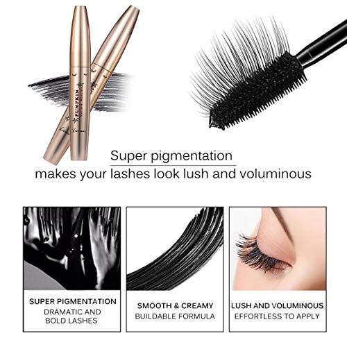 4D Silk Fiber Eyelash Mascara, 4D Mascara, 4d Silk Fiber Mascara, 4D Máscara de Pestañas de Fibra de Seda, Larga duración, sin arrugas, sin manchas, más larga, más gruesa