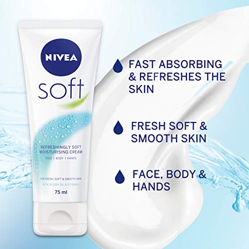 6x Nivea SOFT Moisturising Cream Tube 75ml by Nivea