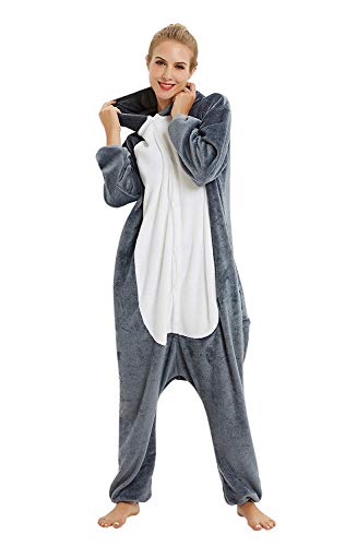 ABYED Carnaval Halloween Disfraz Pijama Animal Entero Unisex para Adultos Niños con Capucha Ropa de Dormir Traje de Disfraz para Festival de Navidad