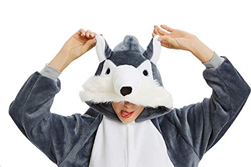 ABYED Carnaval Halloween Disfraz Pijama Animal Entero Unisex para Adultos Niños con Capucha Ropa de Dormir Traje de Disfraz para Festival de Navidad