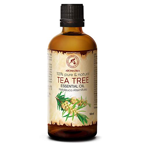 Aceite Árbol de Té 100ml - Melaleuca Alternifolia Leaf Oil - Australiano - 100% Puro y Natural - Sin Diluir - Excelente para la Belleza - Relajación - Lámpara de Aroma - Cosmética - Cuidado Corporal