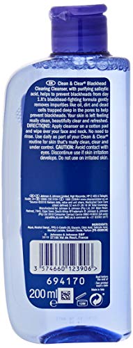 Aceite limpiador de puntos negros Clean & Clear, 200 ml