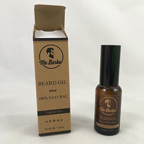 Aceite para Barba 100% NATURAL sin perfume. Con spray! Nutre, hidrata, suaviza, estimula el crecimiento y brilla. Mezcla de 8 aceites vegetales beneficiosos. Perfecto para pieles sensibles. 30 ml