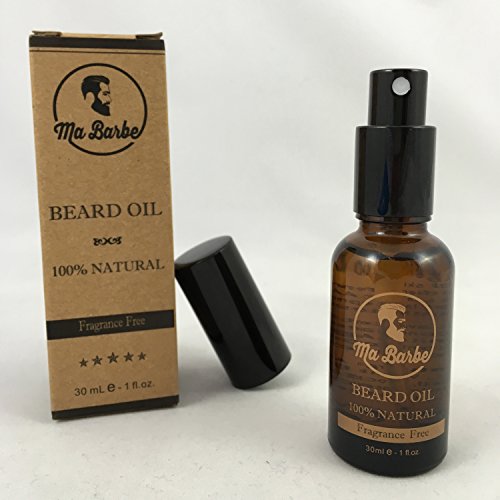 Aceite para Barba 100% NATURAL sin perfume. Con spray! Nutre, hidrata, suaviza, estimula el crecimiento y brilla. Mezcla de 8 aceites vegetales beneficiosos. Perfecto para pieles sensibles. 30 ml