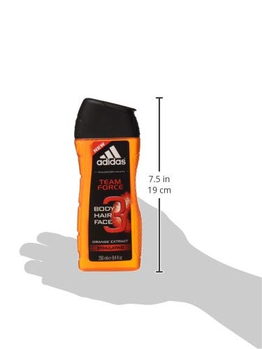 Adidas 3607340725982 gel de ducha Hombres Cabello y cuerpo Naranja 250 ml - Geles de ducha (Adultos, Hombres, Cabello y cuerpo, Naranja, 250 ml, Botella)