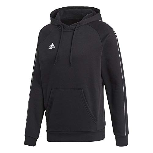 adidas CORE18 Hoody Sudadera con Capucha, Hombre, Negro (Negro/Blanco), L