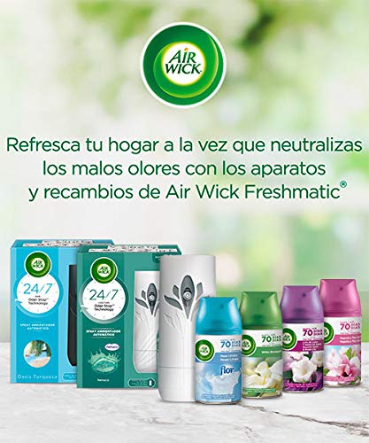 Air Wick Freshmatic - Aparato y recambio de Ambientador Spray Automático, Esencia para Casa con Aroma a Nenuco - 1 aparato + 1 recambio