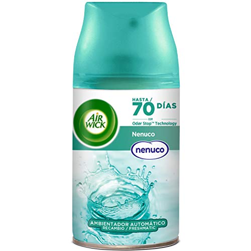 Air Wick Freshmatic - Recambios de ambientador spray automático, esencia para casa con aroma a nenuco - pack de 6