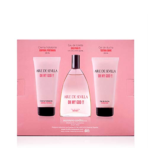 Aire de Sevilla Oh My God - Set Perfume Mujer - Eau de Toilette 150 ML, Crema Perfumada 150 ML y Gel Exfoliante 150 ML