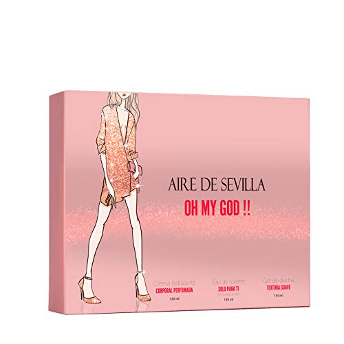 Aire de Sevilla Oh My God - Set Perfume Mujer - Eau de Toilette 150 ML, Crema Perfumada 150 ML y Gel Exfoliante 150 ML