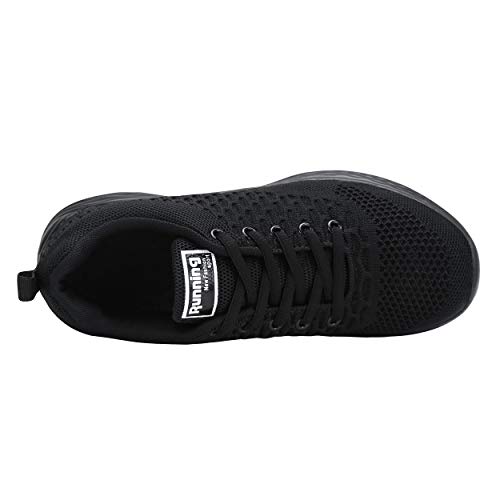 ALI&BOY Mujer Gimnasia Ligero Sneakers Zapatillas de Deportivos de Running para(38 EU, Negro/Negro)