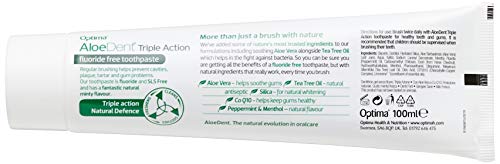 AloeDent Triple Action 100ml Aloe Vera pasta de dientes sin fluoruro