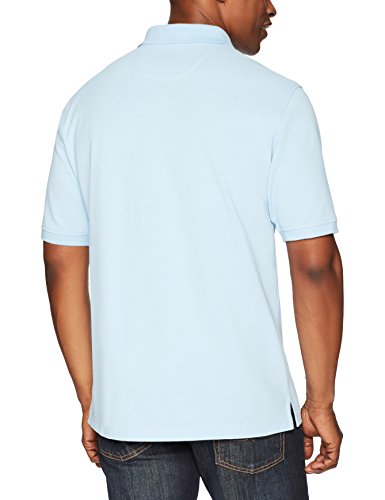 Amazon Essentials Cotton Pique Polo Shirt, Azul Claro, L