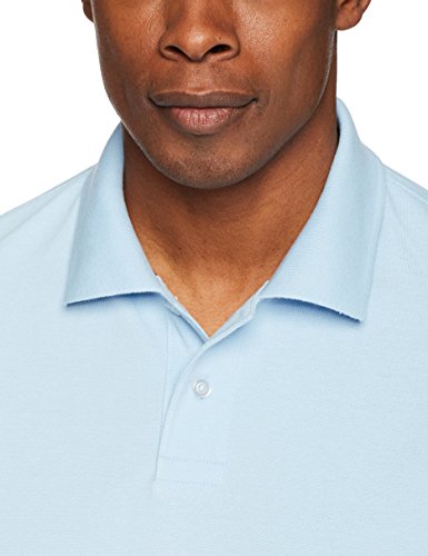 Amazon Essentials Cotton Pique Polo Shirt, Azul Claro, L