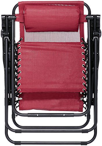 AmazonBasics Silla Gravedad Cero, burdeos