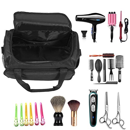 ANGGREK Gran Capacidad Bolso de Herramientas de peluquería Profesional de Peluquería Bag Salón Plancha de Pelo y Tijeras y Peine de Equipo de Peluquería Bolsa