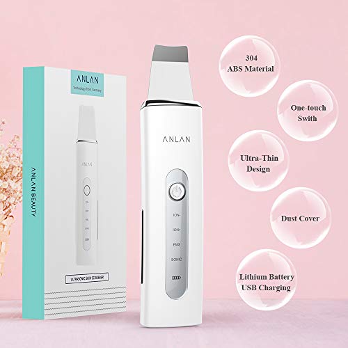 ANLAN Peeling Ultrasónico Facial Skin Scrubber con USB Recargable para Limpieza Facial, Cuidado Facial y Exfoliación Facial