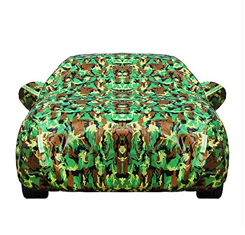 Anti-Uv Cubierta Para Coche, Pesado Lluvia Y Nieve Polvo Ultravioleta Solar Impermeable Capó Del Coche, Espesar Camuflaje Paño De Oxford La Capa De Nieve, Cuatro Estaciones,Con tira reflectante