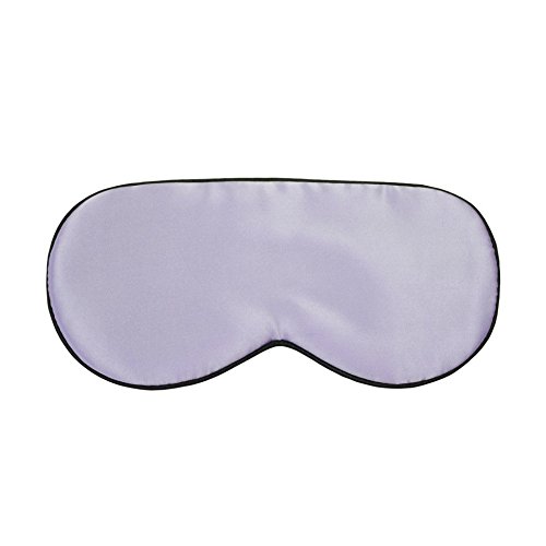 Antifaz para dormir, 100% seda de morera para viajes, dormir con correas ajustables, ambos lados de seda, súper suave y suave mejor cubierta de sombra de ojos para hombres y mujeres – morado claro