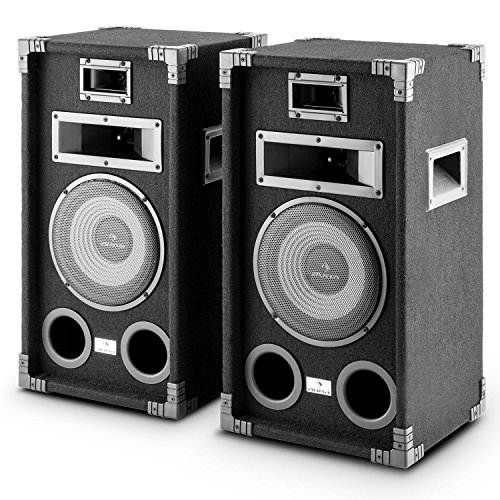 Auna PA-800 400W Negro Altavoz - Altavoces (De 3 vías, 2.0 Canales, 400 W, 90-20000 Hz, 3,2 ?, Negro)