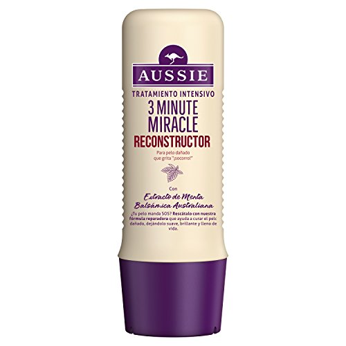 Aussie 3 Minute Miracle Reconstructor Tratamiento Intensivo, su Fórmula Reparadora Intensiva Suaviza y Revitaliza - 250 ml