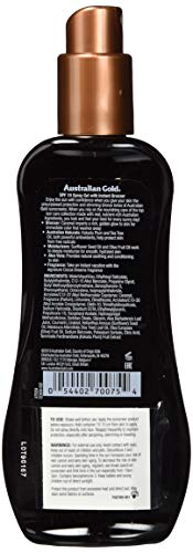 Australian Gold Sunscreen Spf10 Spray Gel With Instant Bronzer 237 Ml 1 Unidad 237 ml