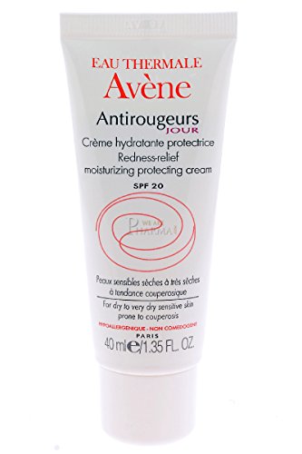 Avene Antirojeces Día Crema Hidratante Protectora, Piel Seca, SPF 20 - 40 ml