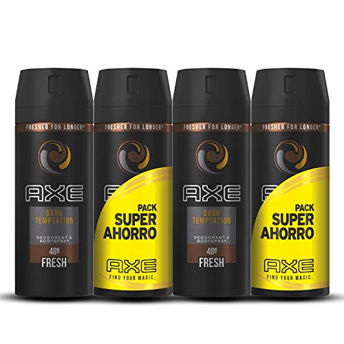 Axe Dark Temptation Pack Duplo Ahorro - 2 Paquetes de 2 x 150 ml (Total: 600 ml)