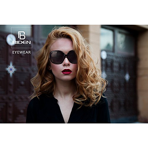 B BIDEN BLDEN Mujer Grande Gafas De Sol moda polarizadas gafas UV400 Protección Para Conducción GL3113-DARKRED