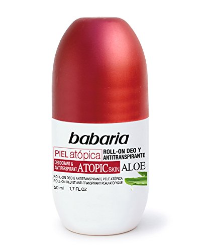 Babaria- Desodorante y antitranspirante en roll-on para pieles atópicas, 50 ml