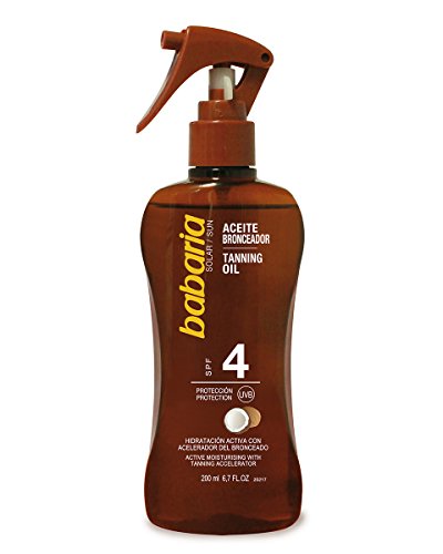 Babaria Pistola Aceite Bronceador Solar Coco SPF4-200 ml