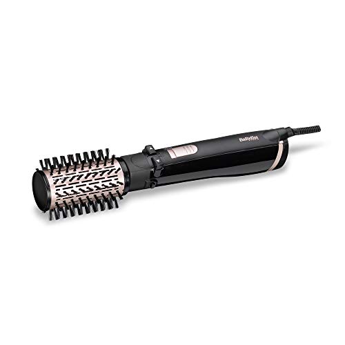 BaByliss AS200E Cepillo de Aire Rotatorio 1000 W, Iónico, Cepillo de Pelo con 4 Cabezales para Secar, Moldear, Alisar y dar Volumen, 2 Temperaturas + Aire Frío, 2 Sentidos de Rotación