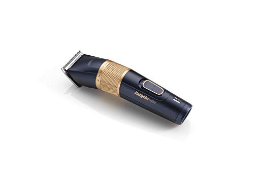 BaByliss MEN E986E Cortapelos Profesional Lithium Power, Cuchillas XL 45mm de Carbotitanio, uso Con/Sin cable, Batería de Litio, 160 min autonomía, carga rápida 20 min, 8 guías de corte de 0,6 a 28 mm