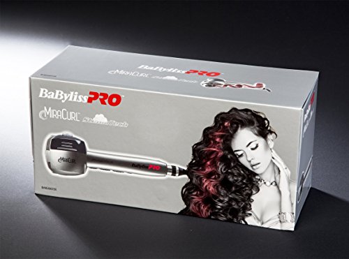 BaByliss Pro Miracurl SteamTech BAB2665SE Rizador de pelo con vapor, automático, de cerámica, Color Plata