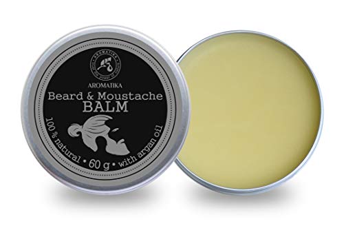 Bálsamo Barba 60g con Natural Aceite de Almendras - Argan - Jojoba - Cacao - Sándalo - Bergamota - Beneficios para la Barba y Bigote - Cuidado de la Piel - Beard Oils