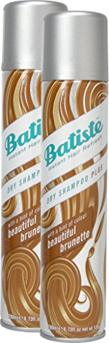 Batiste - Champú en seco, con un toque de color para pelo castaño, para todo tipo de cabello, lote de 2 unidades (2 x 200 ml)