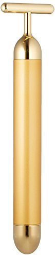 Beauty Bar 24k Golden Pulse Masajeador Facial, Pluma Masajeadora Masajeador Facial Electrico Herramienta en forma de T para Masaje Facial Masajeador