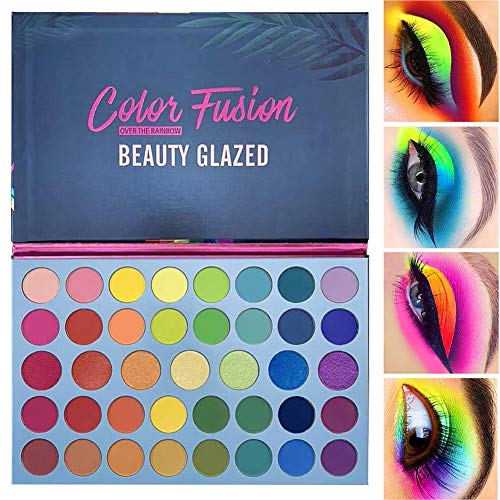 Beauty Glazed Paleta de polvo de sombra de ojos de 39 colores Brillo Sombra de ojos dorada brillante Brillo altamente pigmentado y polvo liso metálico mate Maquillaje de ojos brillante natural