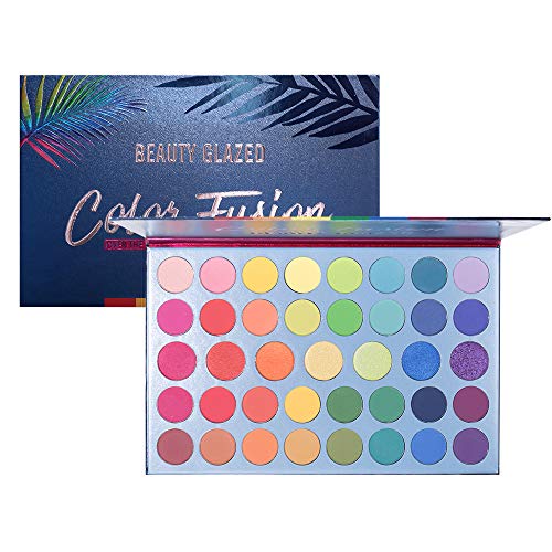 Beauty Glazed Paleta de polvo de sombra de ojos de 39 colores Brillo Sombra de ojos dorada brillante Brillo altamente pigmentado y polvo liso metálico mate Maquillaje de ojos brillante natural