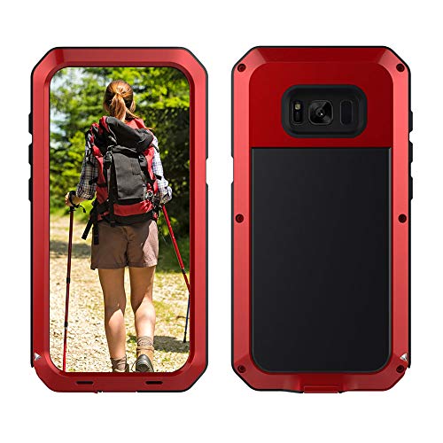 Beeasy Funda Samsung Galaxy S8,Antigolpes Rígida Robusta Antigravedad Carcasa Resistente al Impacto Militar Duradera Blindada Case Fuerte de Seguridad al Aire Libre Cover,Rojo