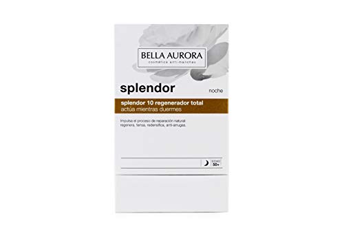 Bella Aurora Splendor 10 Crema Facial Hidratante Anti-Edad Mujer Regenerador Total Noche Tratamiento Anti-Arrugas para la Cara Sin Parabenos, 50 ml