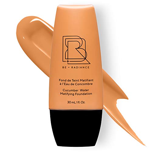 BE+RADIANCE 40⎮Base líquida matizada con agua de pepino Bio⎮ Cobertura de ligera hasta media, natural⎮ Todo tipo de piel⎮No comedogénico, Inalterable, Vegano, Libre de crueldad animal⎮Hecho en Francia